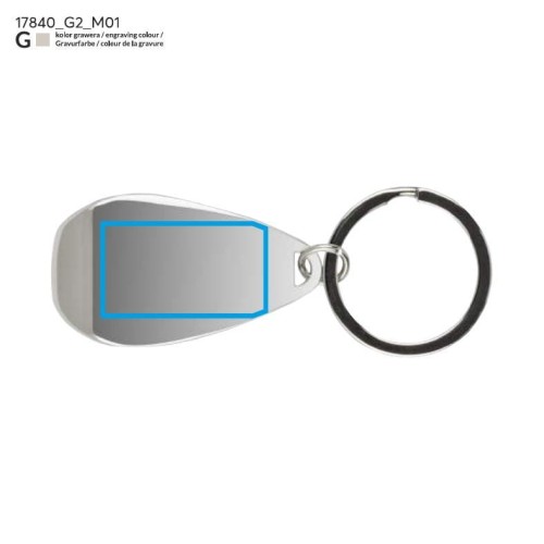 Brelok 2 w 1 APER srebrny