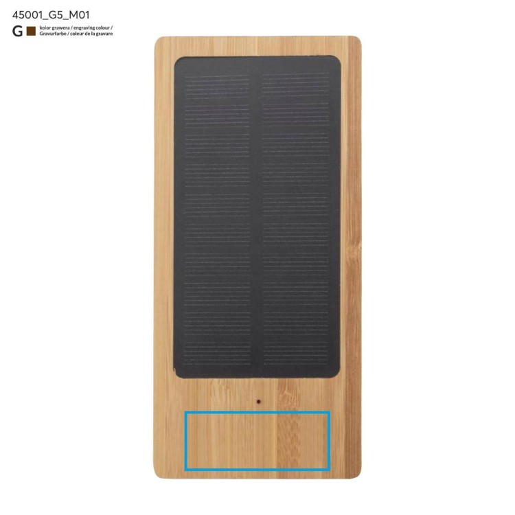 Power bank solarny SONNEN 10000 mAh brązowy