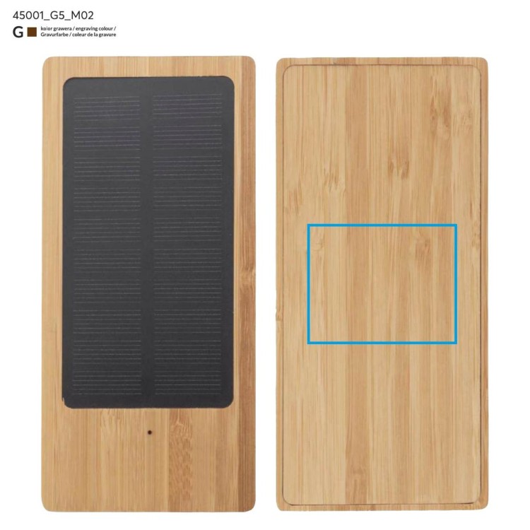 Power bank solarny SONNEN 10000 mAh brązowy