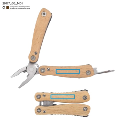 Mini narzędzie wielofunkcyjne FORT beżowy (naturalny)