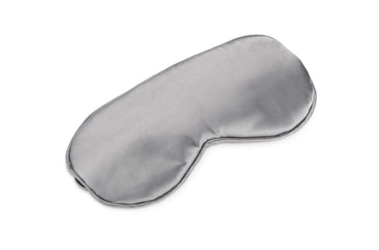 Opaska na oczy do spania VELURO popielaty (szary) z logo
