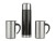 Zestaw upominkowy ACON (Termos 500ml, 2 kubki 260ml) srebrny