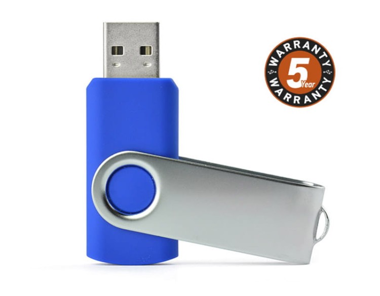 Pamięć USB TWISTER 16 GB niebieski z logo
