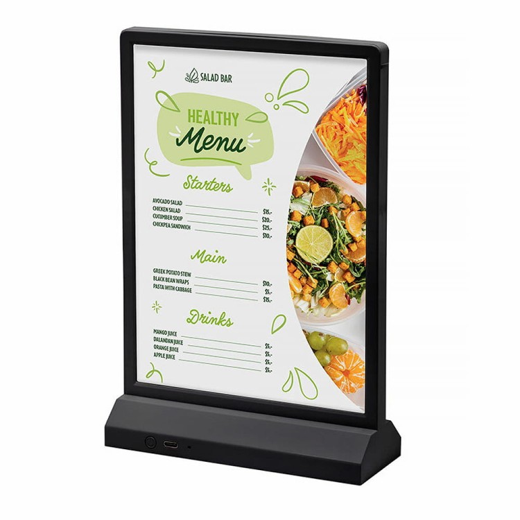 Podświetlany stojak na ulotki A5