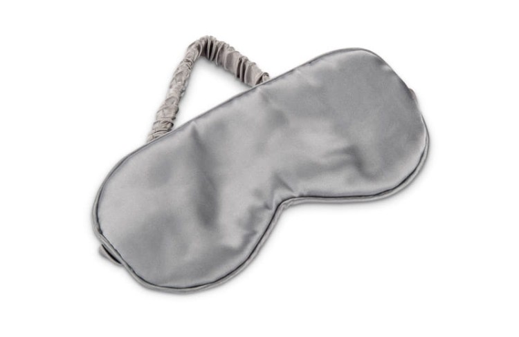 Opaska na oczy do spania VELURO popielaty (szary) z logo