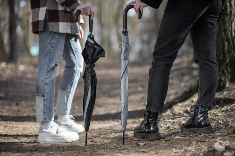 Parasol LIF czarny z logo