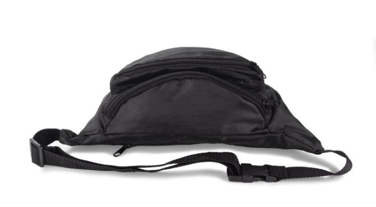 Torebka biodrowa RINI czarny z logo