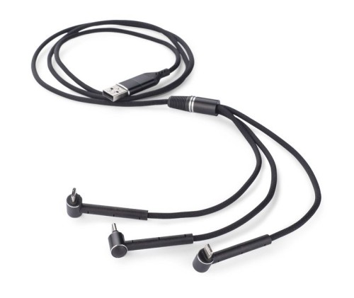 Kabel USB 6 w 1 RICO czarny z logo