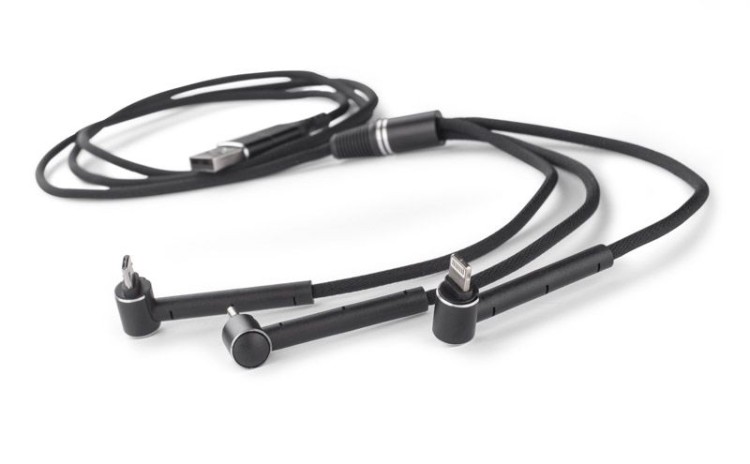 Kabel USB 6 w 1 RICO czarny z logo