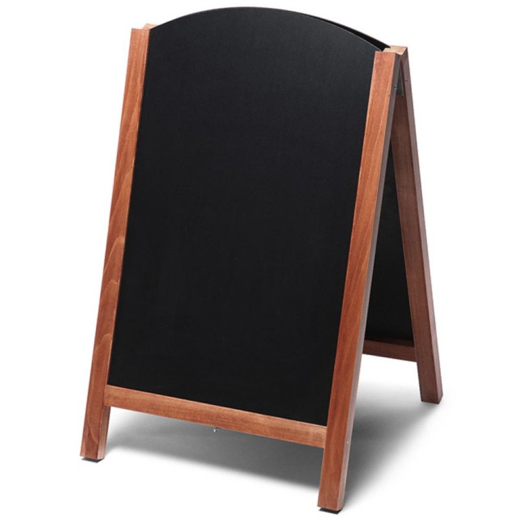 Dwustronny drewniany potykacz kredowy (55 x 85 cm) z wyciąganym panelem reklamowy potykacz kredowy do pisania markerami kredowymi