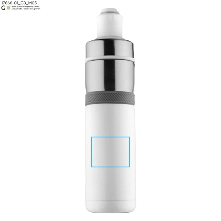 Bidon termiczny BREEZE 500 ml biały