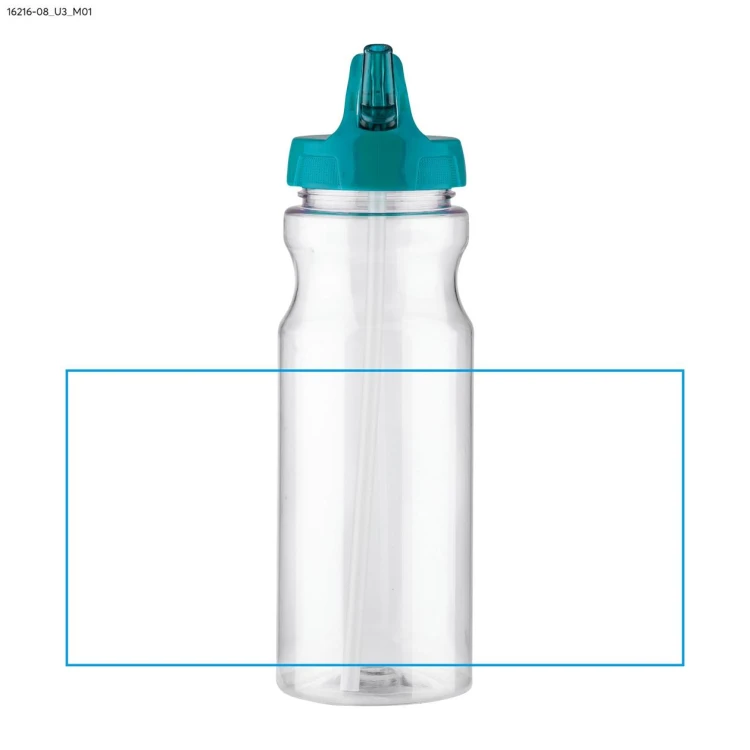 Bidon ze słomką TRANCE 700 ml błękitny
