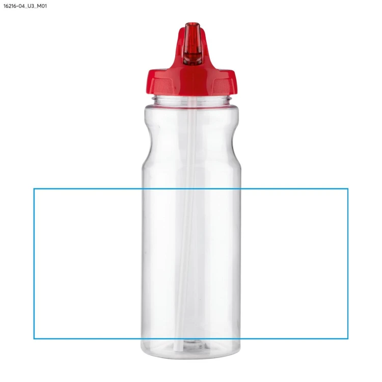 Bidon ze słomką TRANCE 700 ml czerwony