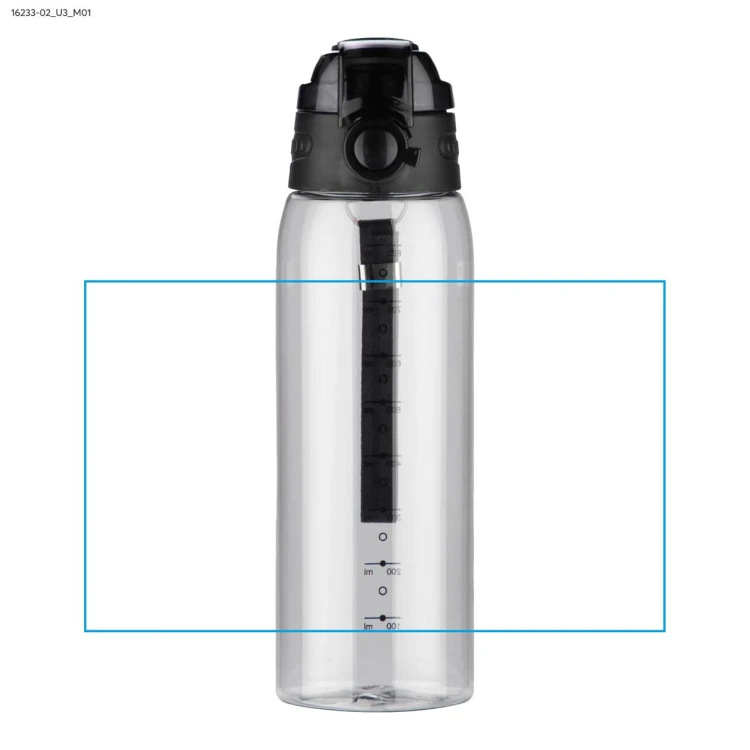 Bidon z miarką 900 ml KOLTER czarny