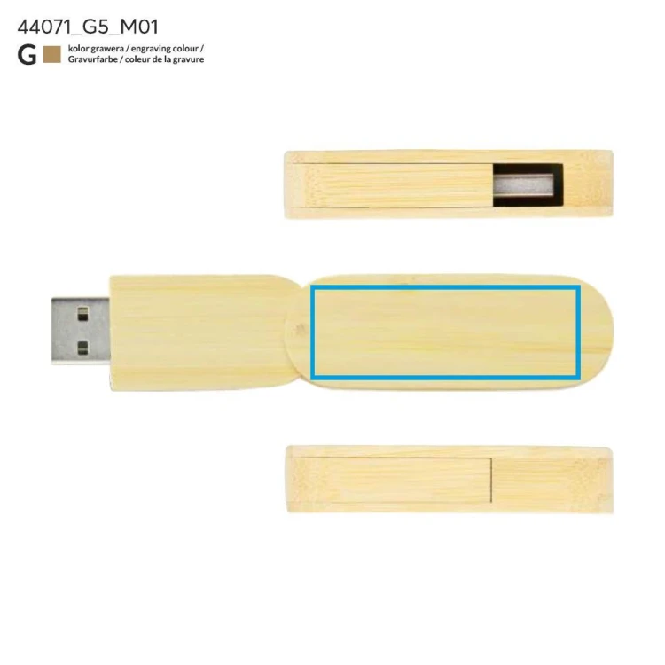 Pamięć USB bambusowa STALK 8 GB brązowy