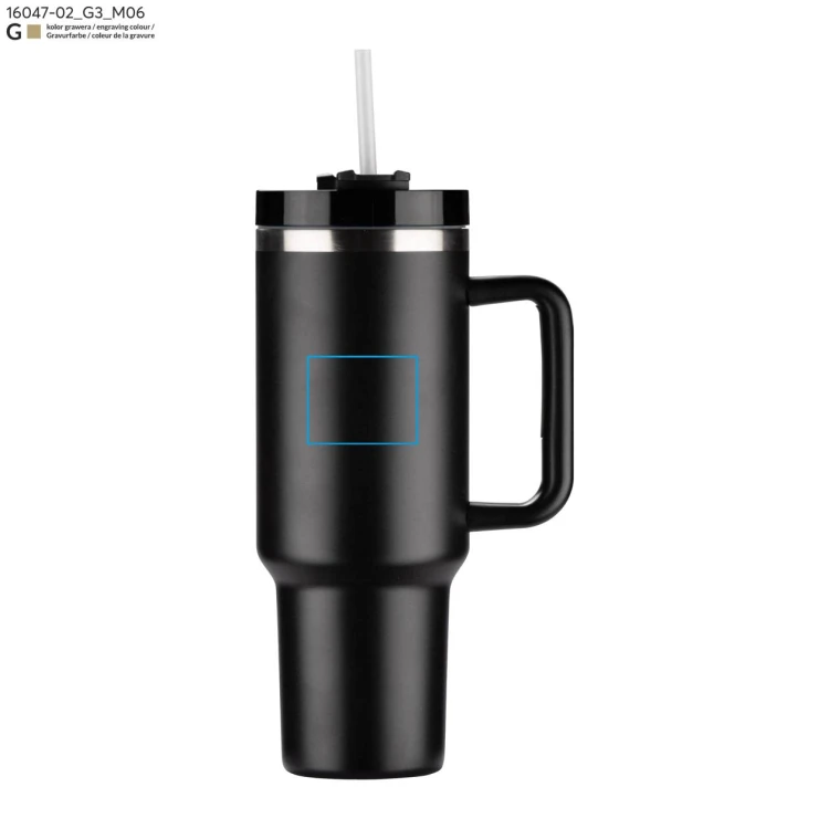 Kubek termiczny STANLI 1000 ml czarny z logo