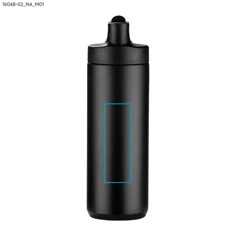 Bidon termiczny VELORA 500 ml czarny z logo