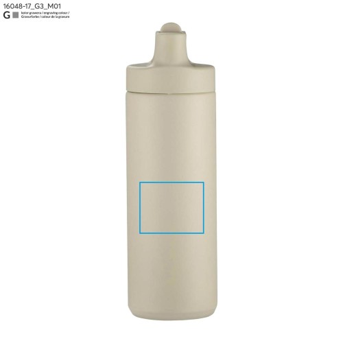 Bidon termiczny VELORA 500 ml beżowy (naturalny) z logo