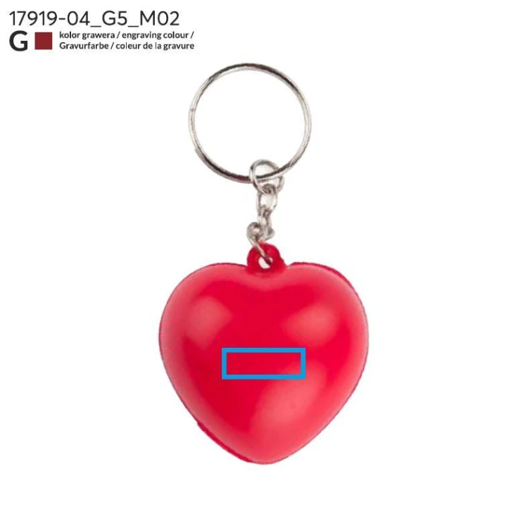 Brelok antystresowy LOVE czerwony z logo
