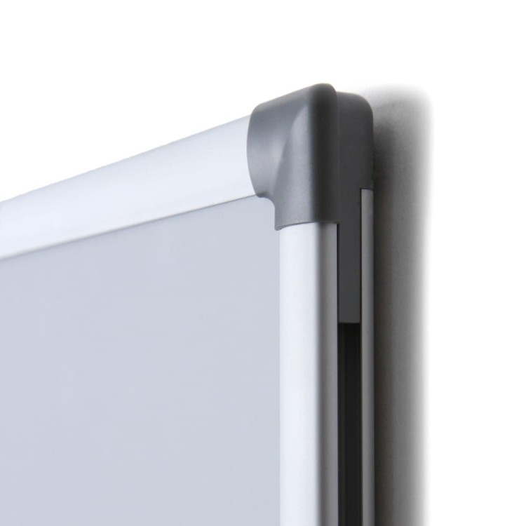 Plastikowa nakładka - Magnetyczna tablica suchościeralna SCRITTO® 150 x 100 cm emaliowana biała tablica suchościeralna magnetyczna do urzędu szkoły biura do pisania markerem pisakiem flamastrem suchościeralnym