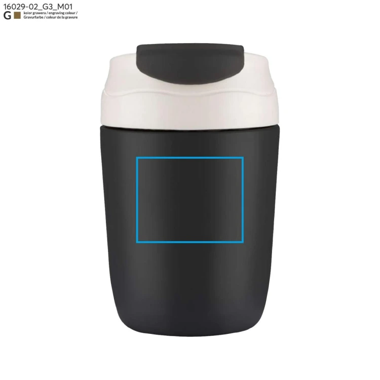 Kubek termiczny DOPPIO 360 ml czarny