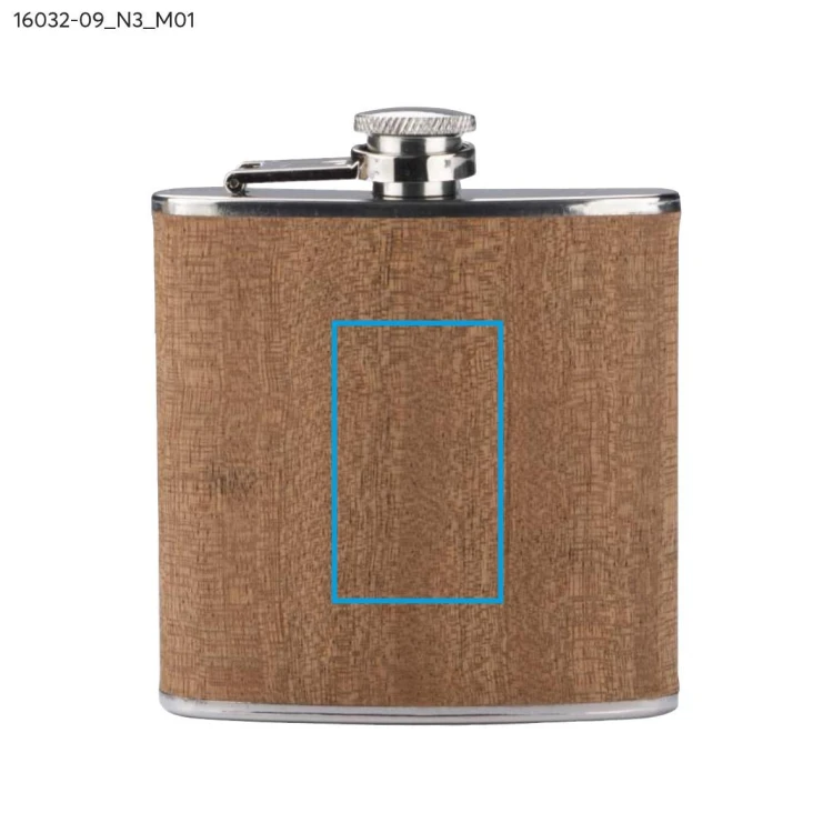 Piersiówka RIDLEY 200 ml brązowy