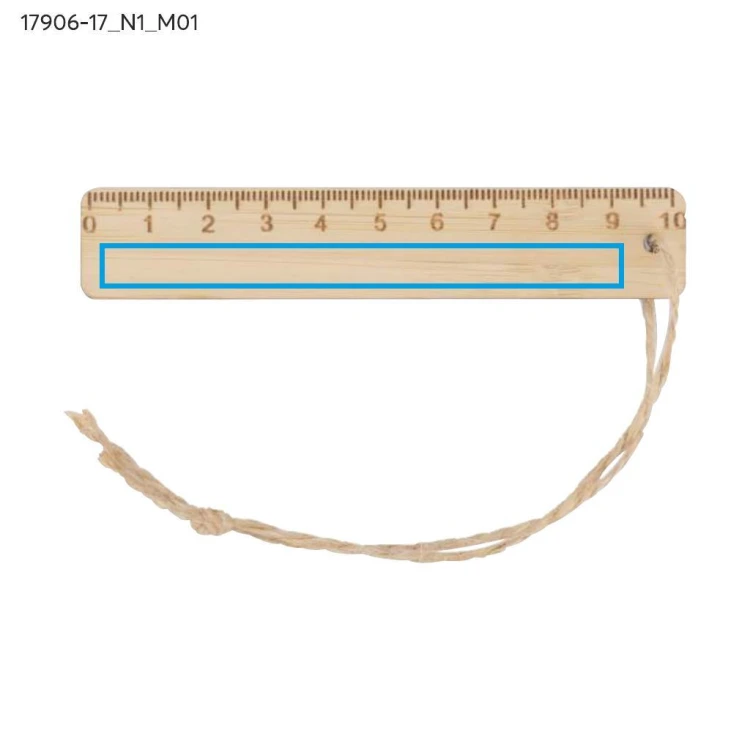Linijka 10 cm ze sznurkiem LINIFY beżowy (naturalny)
