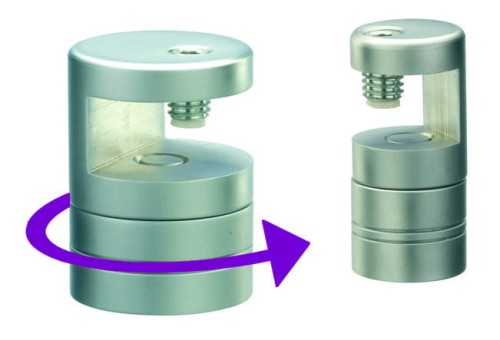 Dystans montażowy obrotowy narożny 25mm Ø Aluminium