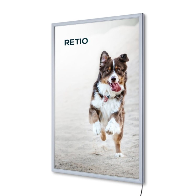 Ramka LED podświetlana PLED Economy A1 (59,4 x 84,1 cm) rama na plakat zdjęcia obraz zatrzaskowa OWZ podświetlana rama plakatowa wysokiej jakości