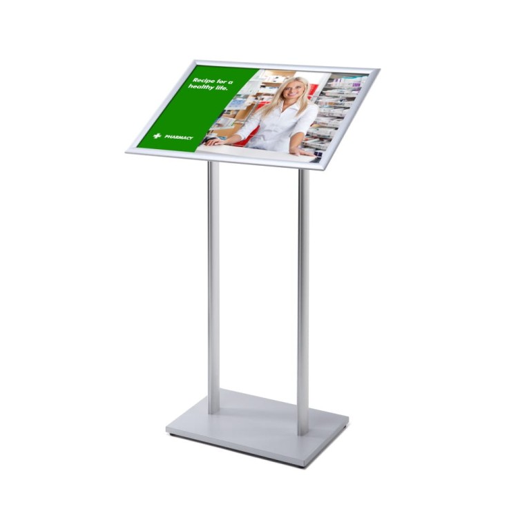 Zastosowanie w aptece - Stojak na menu stojak prezenter na kartę menu stojak informacyjny prezentacyjny z Ramką OWZ A2 do restauracji gastronomii do hotelu stojak na plakat Menu Board