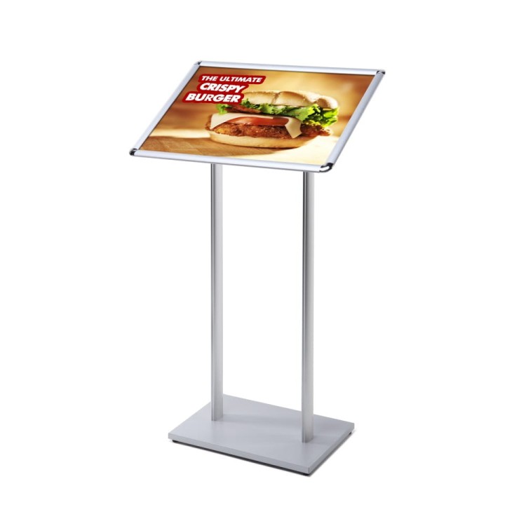 Zastosowanie w gastronomii - Stojak na menu stojak prezenter na kartę menu stojak informacyjny prezentacyjny z Ramką OWZ A2 do restauracji gastronomii do hotelu stojak na plakat Menu Board z zaokrąglonymi narożnikami