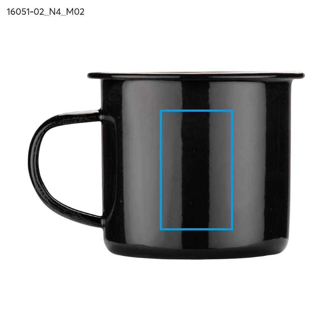 Kubek emaliowany EMAL 300 ml czarny z logo