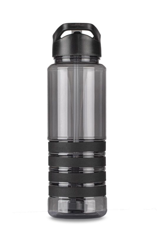 Bidon z filtrem węglowym KIVI 700 ml czarny z logo