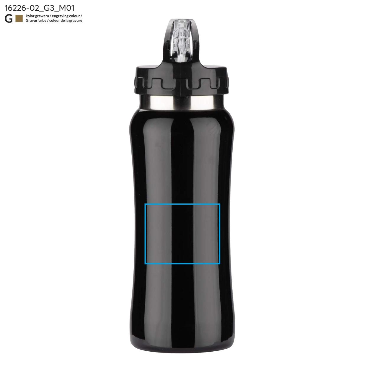 Bidon stalowy PATRO 600 ml czarny