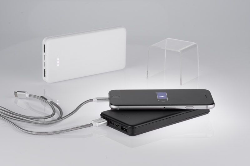 Power bank SIMPLE 10000 mAh czarny z logo