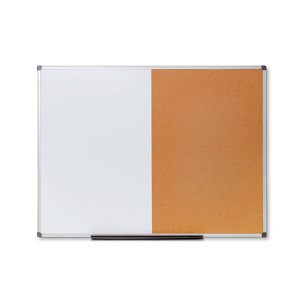 Tablica korkowa / aluminiowa 90 x 120 cm biała tablica suchościeralna tablica korkowa do urzędu szkoły biura do pisania markerem pisakiem suchościeralnym