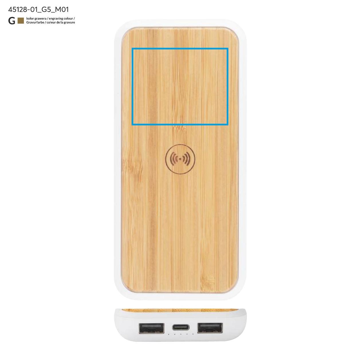 Power bank RONI 10000 mAh biały