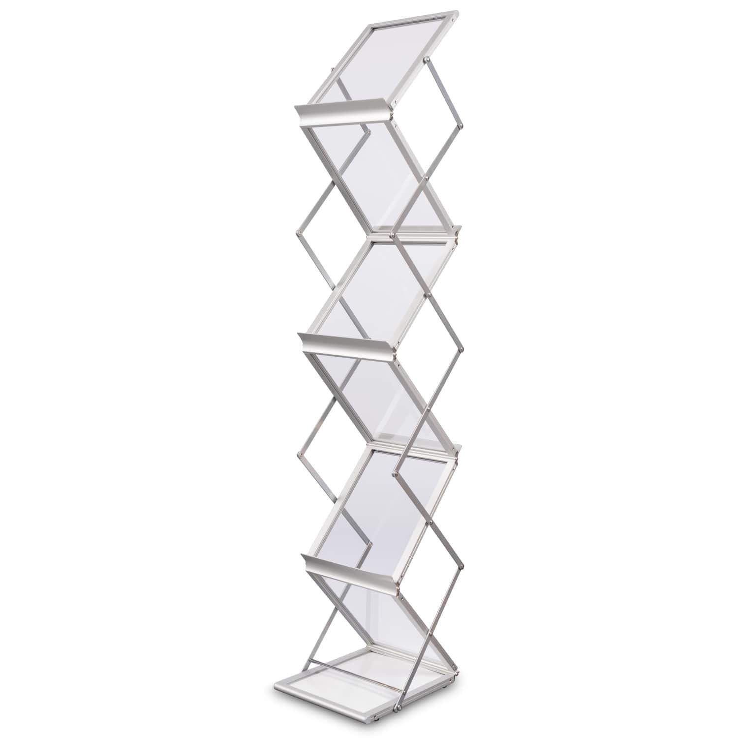 ACRYLIC Folding A4 Leaflet Stand with a Suitcase