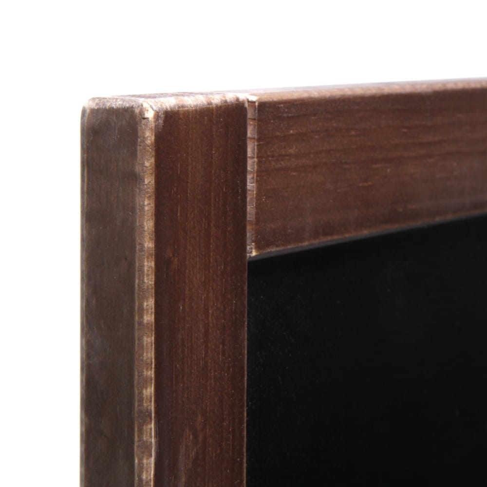 NATURE Classic Chalkboard  Dark brown 50 x 60 cm, Wooden Chalkboard with a Black Surface for Writing with Chalk Markers
