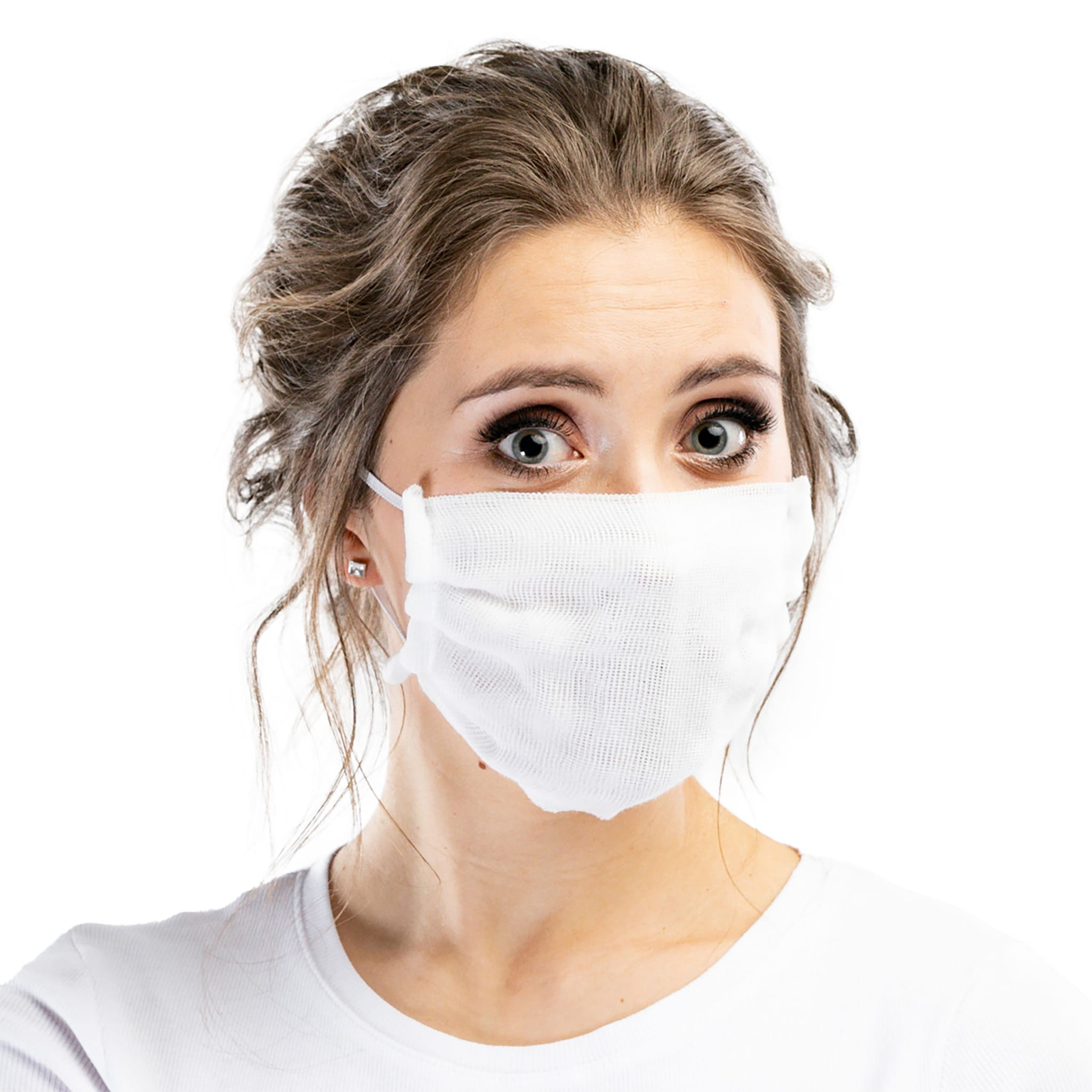 Žena s ochrannou maskou