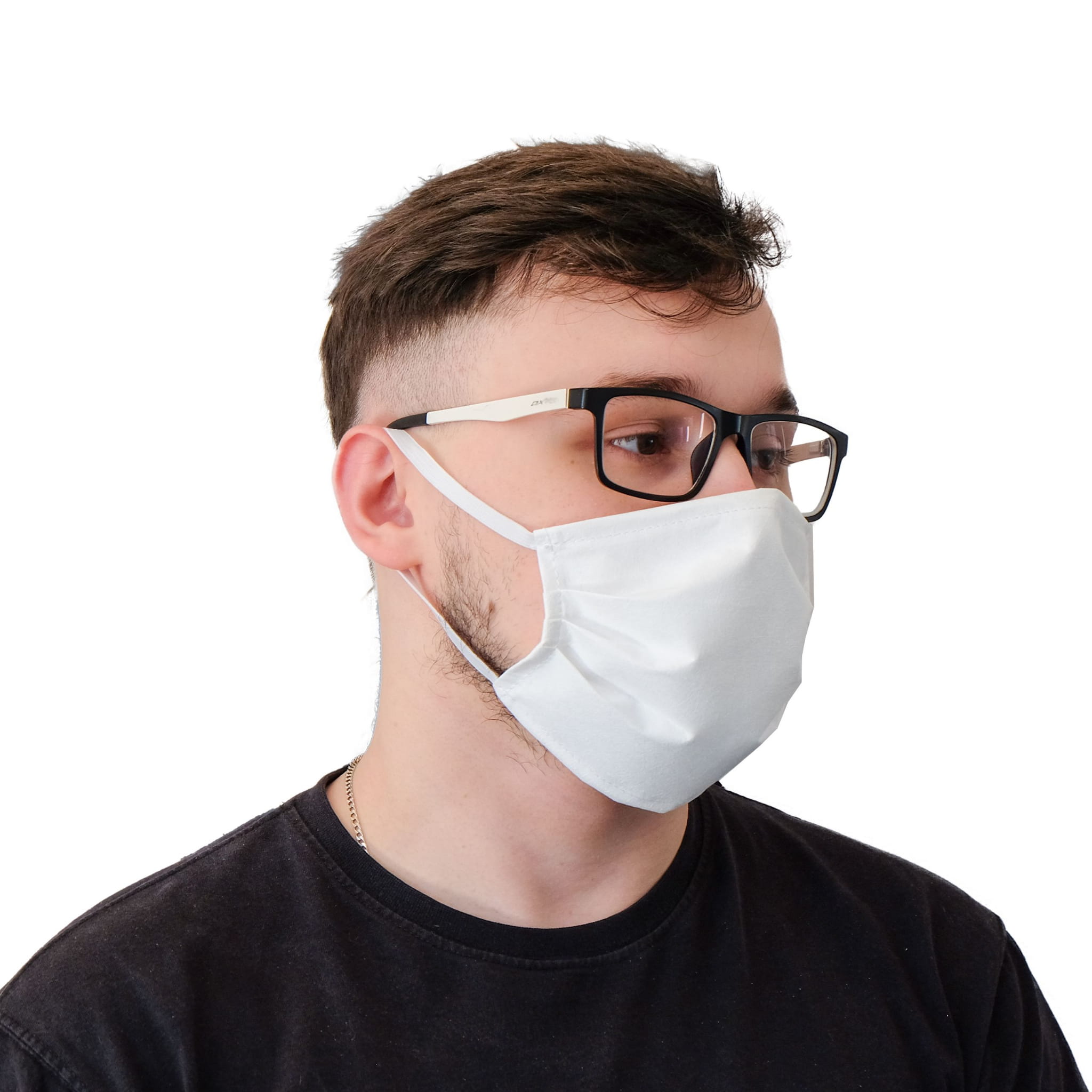 Muž s ochrannou maskou